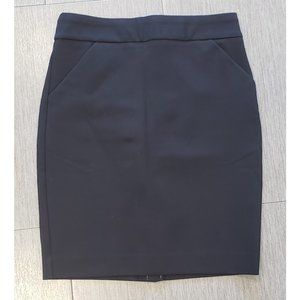 J.Crew NWT Black Ponte Work Pencil Skirt with Pockets, Size 4